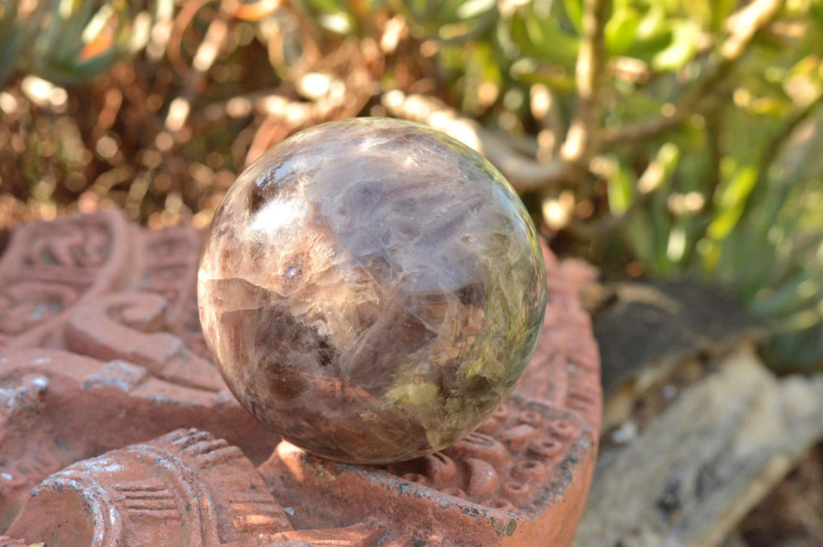 Polished Smokey Dream Amethyst Spheres x 2 From Madagascar - TopRock