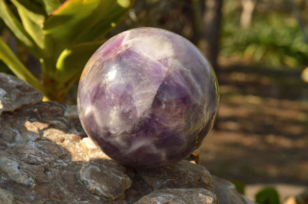 Polished Smokey Dream Amethyst Spheres x 2 From Madagascar - TopRock