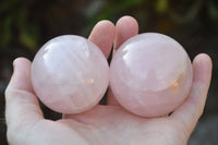 Polished Beautiful Pink Rose Quartz Spheres x 6 From Ambatondrazaka, Madagascar - TopRock