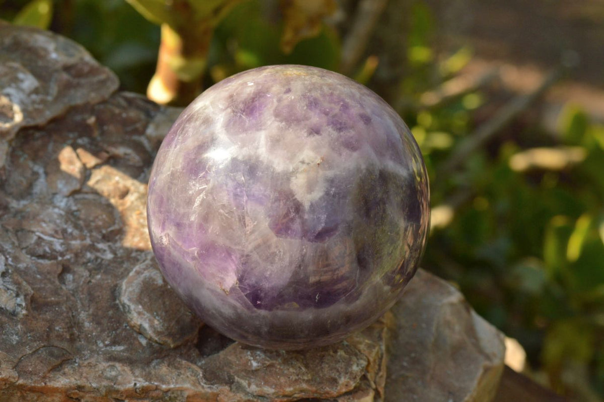 Polished Smokey Dream Amethyst Spheres x 2 From Madagascar - TopRock