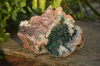 Natural Rare Ball Malachite On Drusy Quartz & Dolomite Matrix  x 1 From Kambove, Congo - Toprock Gemstones and Minerals