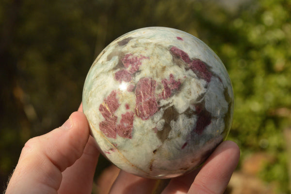 Polished Pink Tourmaline Rubellite Spheres x 2 From Ambatondrazaka, Madagascar - TopRock