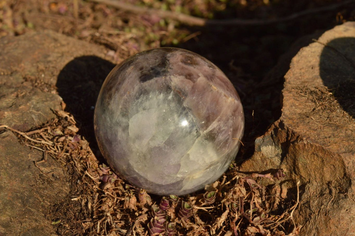 Polished Smokey Dream Amethyst Spheres x 2 From Madagascar - TopRock