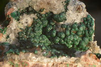 Natural Rare Ball Malachite On Drusy Quartz & Dolomite Matrix  x 1 From Kambove, Congo - Toprock Gemstones and Minerals