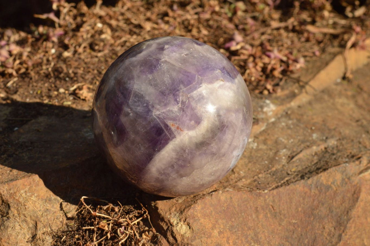 Polished Smokey Dream Amethyst Spheres x 2 From Madagascar - TopRock