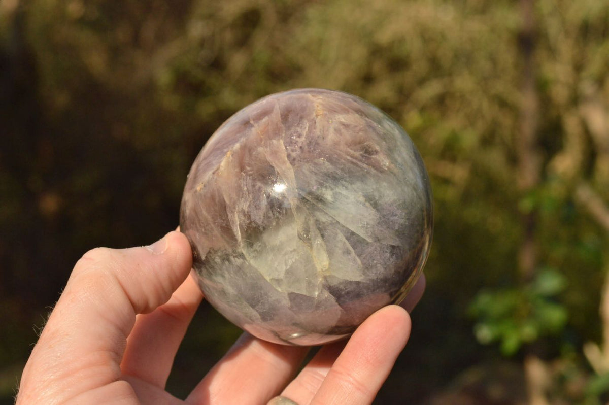 Polished Smokey Dream Amethyst Spheres x 2 From Madagascar - TopRock