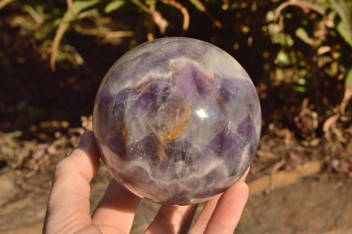 Polished Smokey Dream Amethyst Spheres x 2 From Madagascar - TopRock