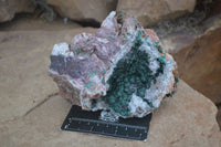 Natural Rare Ball Malachite On Drusy Quartz & Dolomite Matrix  x 1 From Kambove, Congo - Toprock Gemstones and Minerals