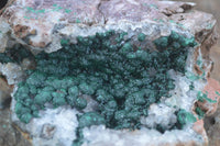 Natural Rare Ball Malachite On Drusy Quartz & Dolomite Matrix  x 1 From Kambove, Congo - Toprock Gemstones and Minerals