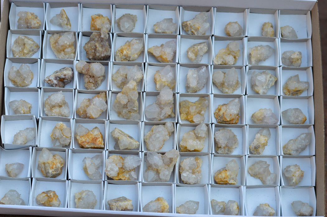 Natural Small Selected White Spirit Quartz Clusters x 63 From Boekenhouthoek, South Africa - TopRock
