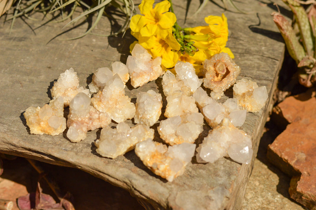 Natural Small Selected White Spirit Quartz Clusters x 63 From Boekenhouthoek, South Africa - TopRock