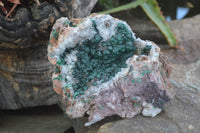 Natural Rare Ball Malachite On Drusy Quartz & Dolomite Matrix  x 1 From Kambove, Congo - Toprock Gemstones and Minerals