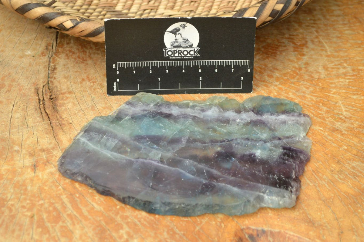 Polished Semi Translucent Watermelon Fluorite Slices x 2 From Uis, Namibia - TopRock