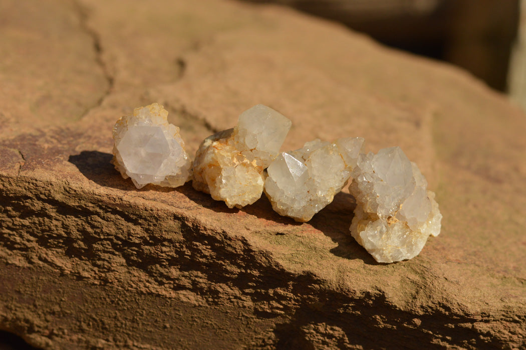 Natural Small Selected White Spirit Quartz Clusters x 63 From Boekenhouthoek, South Africa - TopRock