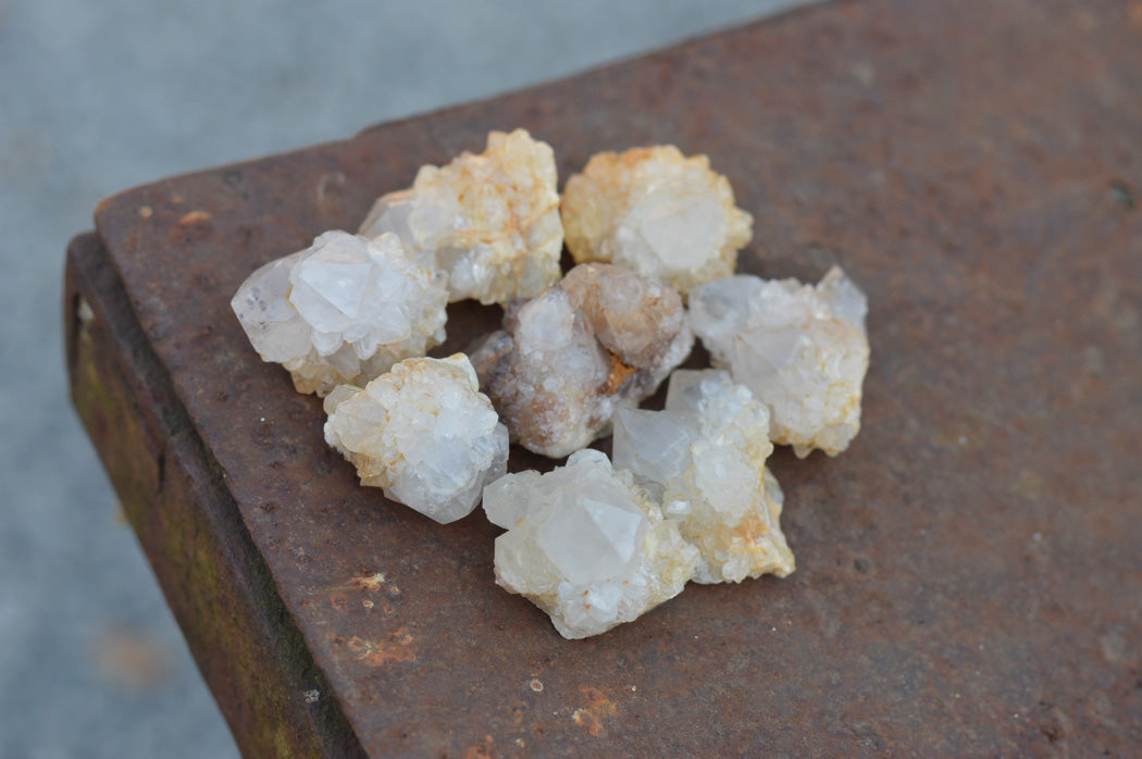 Natural Small Selected White Spirit Quartz Clusters x 63 From Boekenhouthoek, South Africa - TopRock