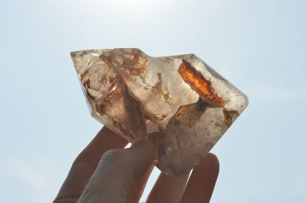 Polished Gorgeous Trio Of Smokey Window Quartz Crystals  x 3 From Ankazobe, Madagascar - TopRock