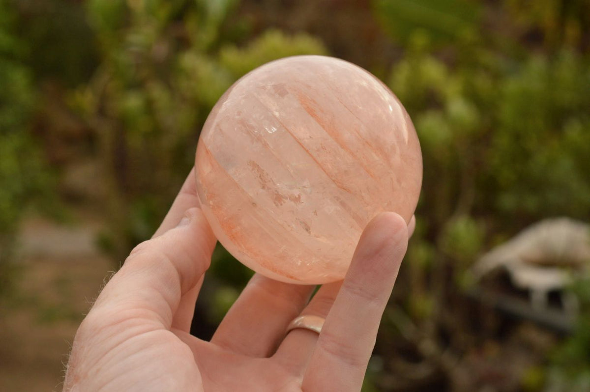 Polished Gemmy Red Hematoid "Fire" / Agnitite Quartz Spheres x 4 From Madagascar - TopRock