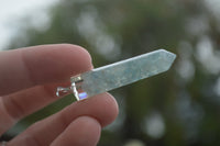 Polished Packaged Hand Crafted Resin Pendant with Aqua Marine Chips - sold per piece - From Bulwer, South Africa - TopRock