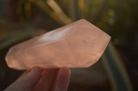Polished Gemmy Double Terminated Rose Quartz Points x 4 From Ambatondrazaka, Madagascar - Toprock Gemstones and Minerals