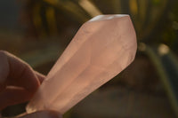 Polished Gemmy Double Terminated Rose Quartz Points x 4 From Ambatondrazaka, Madagascar - Toprock Gemstones and Minerals