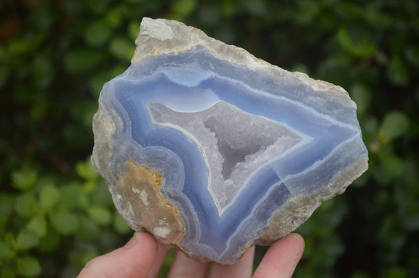 Polished One Side Polished Blue Lace Agate Specimens  x 3 From Nsanje, Malawi - Toprock Gemstones and Minerals 