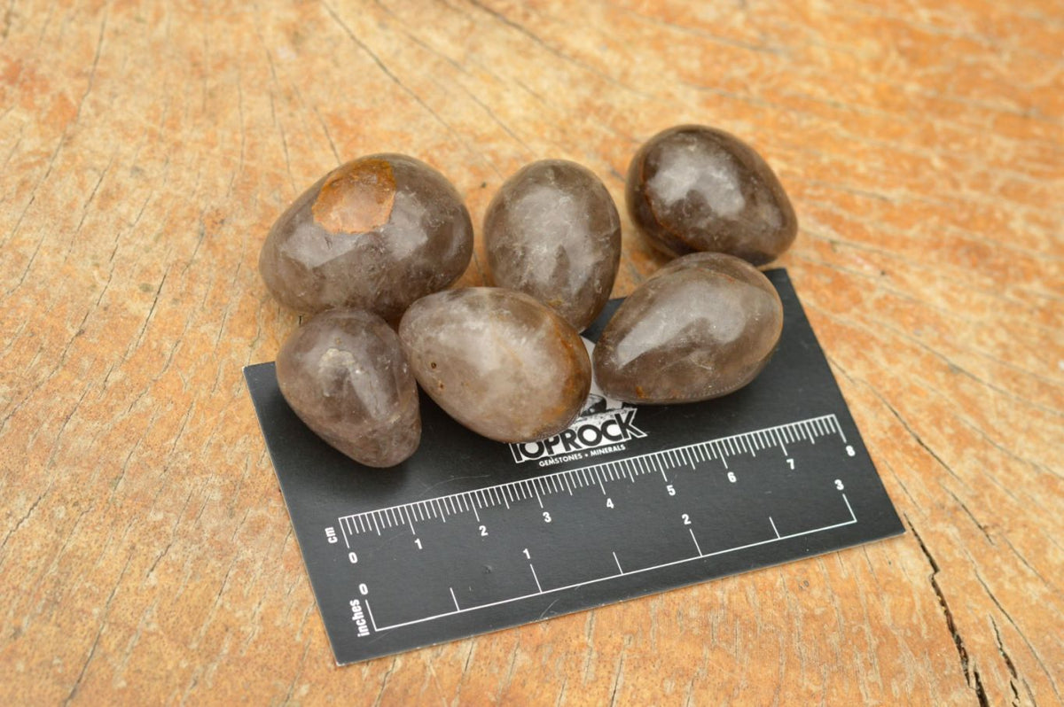 Polished Morion Smokey Quartz Eggs x 20 From Madagascar - TopRock
