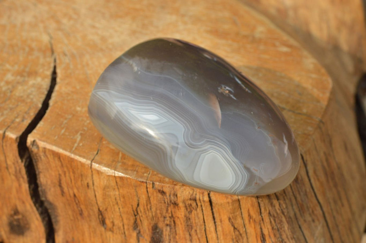 Polished Small Banded & Dendritic Agate Standing Free Forms x 12 From Moralambo, Madagascar - TopRock