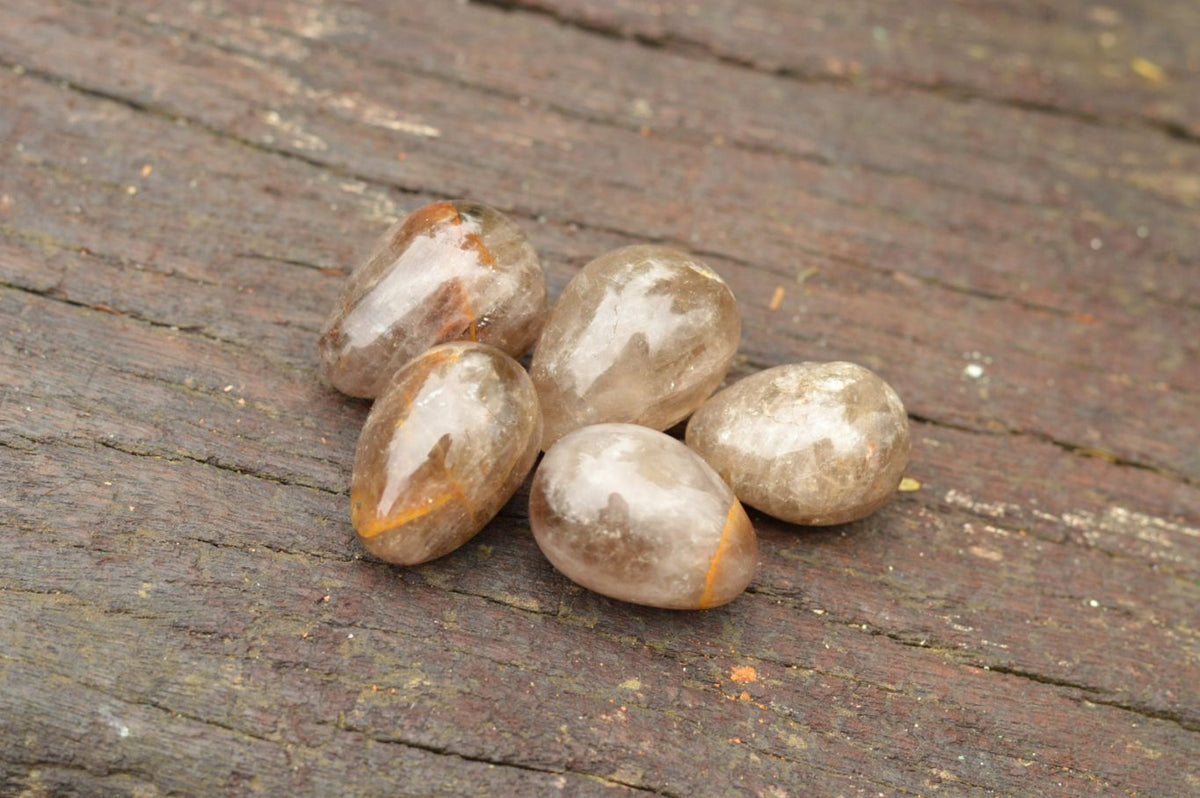 Polished Morion Smokey Quartz Eggs x 20 From Madagascar - TopRock