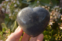 Polished  Blue Lazulite Gemstone Hearts  x 6 From Madagascar - Toprock Gemstones and Minerals