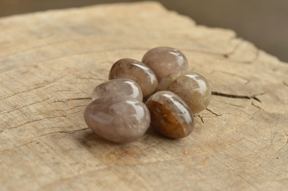 Polished Morion Smokey Quartz Eggs x 20 From Madagascar - TopRock