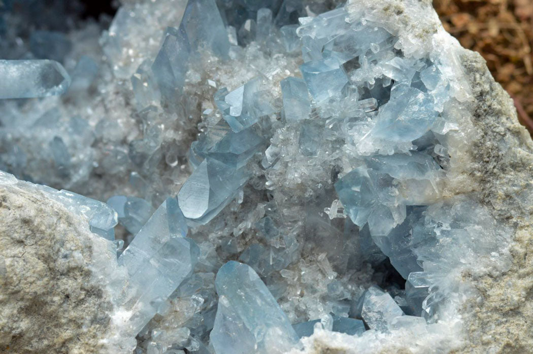 Natural XXL Celestite Geode With Gorgeous Acicular / Prismatic Crystals x 1 From Sakoany, Madagascar - TopRock