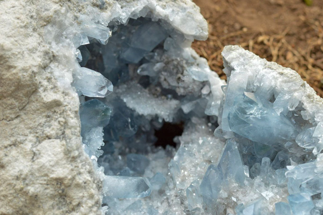 Natural XXL Celestite Geode With Gorgeous Acicular / Prismatic Crystals x 1 From Sakoany, Madagascar - TopRock