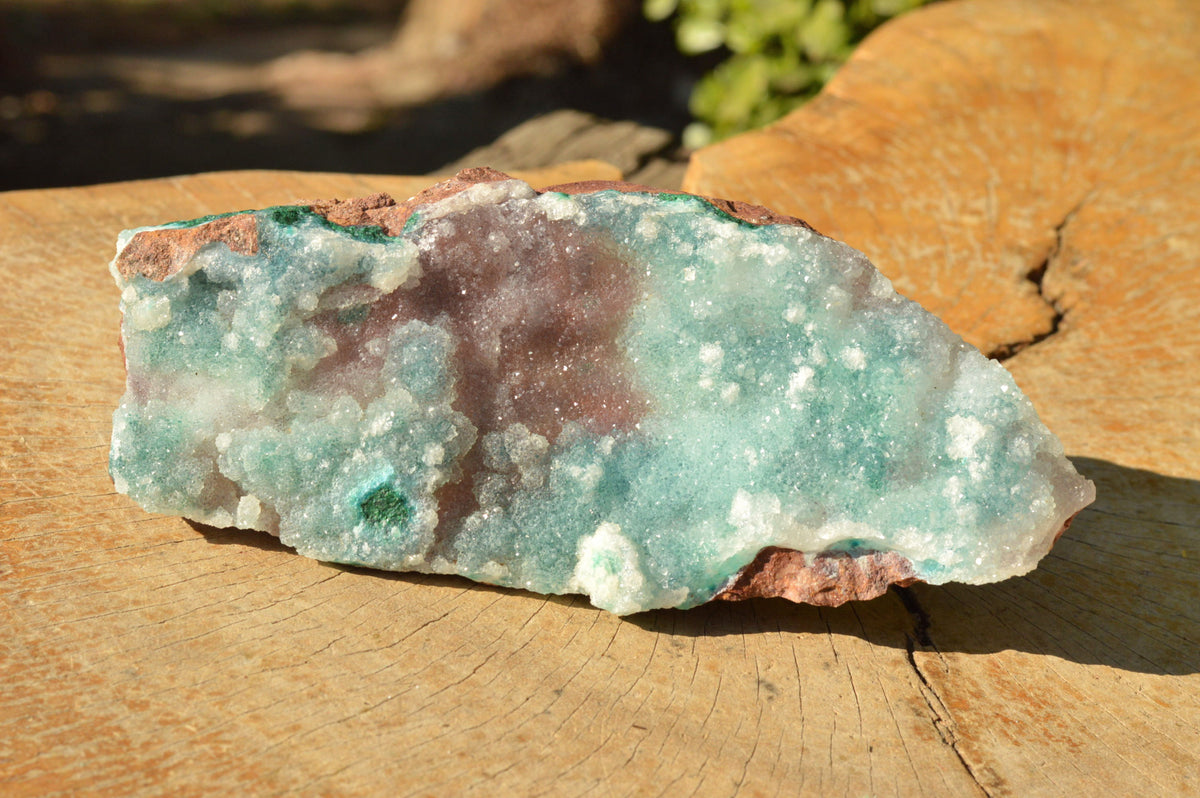 Natural Drusy Coated Chrysocolla Dolomite Specimens x 2 From Lupoto Mine, Congo - TopRock