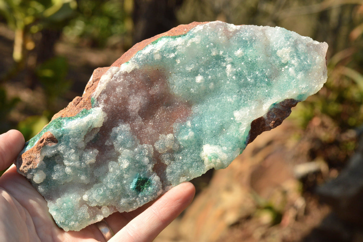 Natural Drusy Coated Chrysocolla Dolomite Specimens x 2 From Lupoto Mine, Congo - TopRock