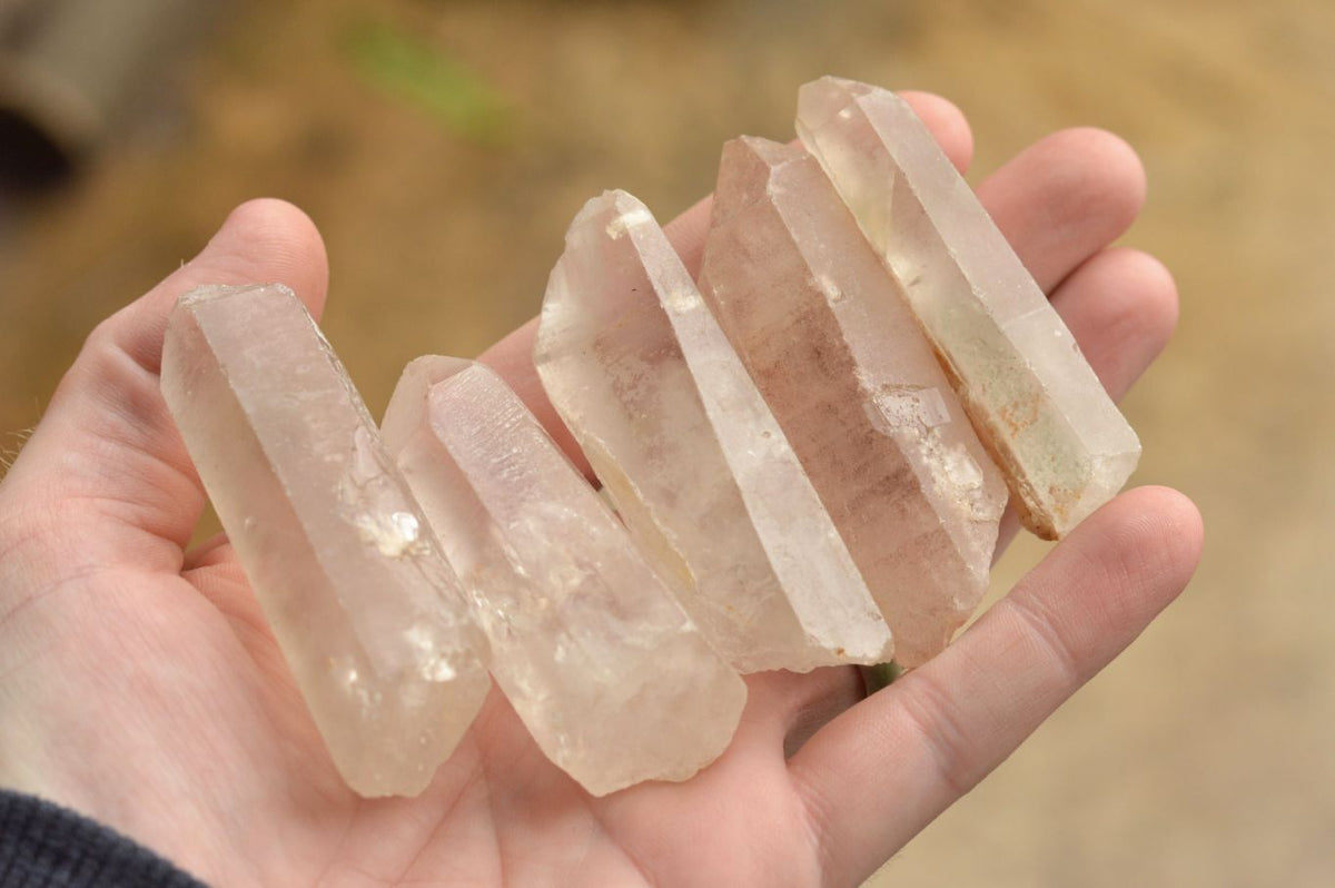 Natural Single Clear Quartz Crystals x 35 From Madagascar - TopRock