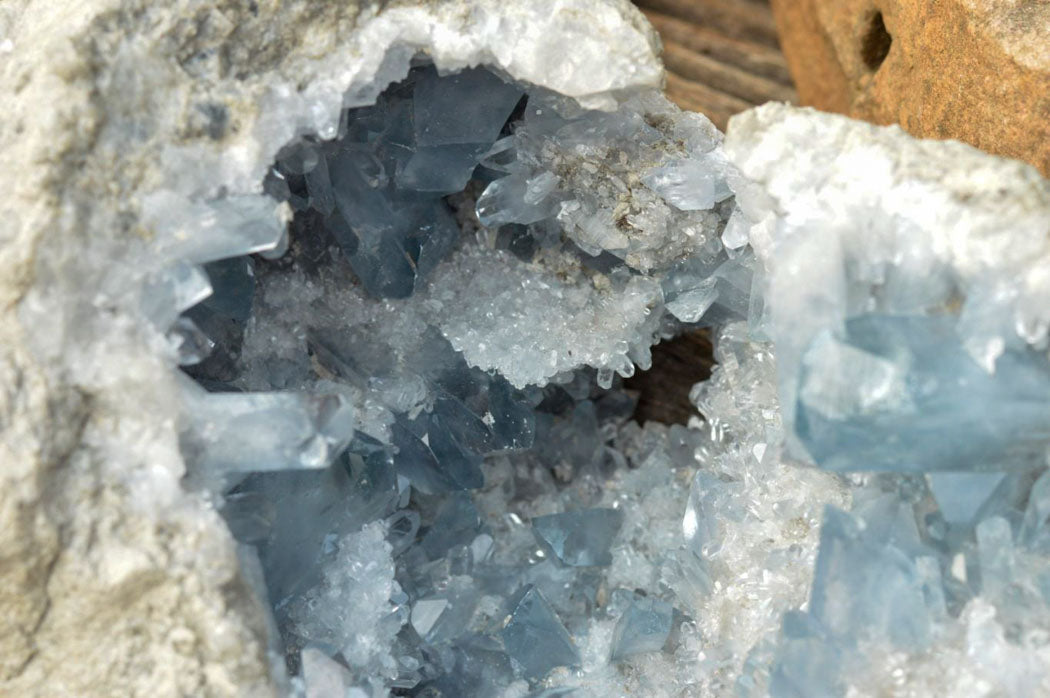 Natural XXL Celestite Geode With Gorgeous Acicular / Prismatic Crystals x 1 From Sakoany, Madagascar - TopRock