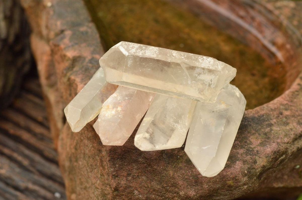 Natural Single Clear Quartz Crystals x 35 From Madagascar - TopRock