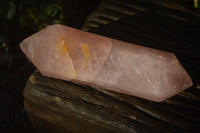 Polished Pink Rose Quartz Standing Free Form & DT Point x 2 From Antsirabe, Madagascar - Toprock Gemstones and Minerals
