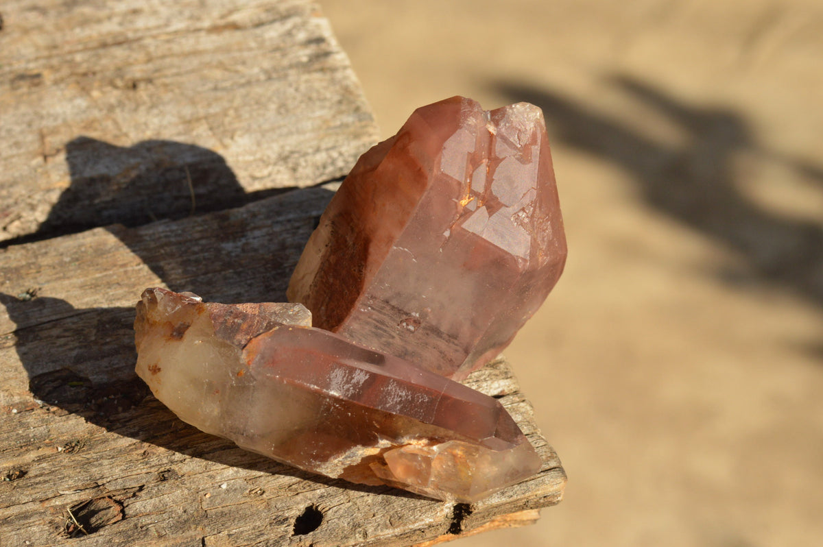 Natural Red Hematoid Phantom Quartz Crystals x 35 From Karoi, Zimbabwe - TopRock
