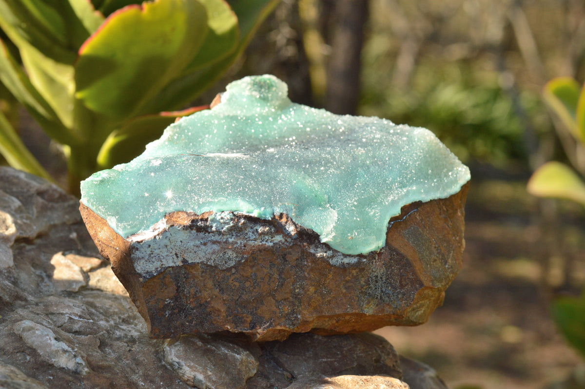 Natural Drusy Coated Chrysocolla Dolomite Specimens x 2 From Lupoto Mine, Congo - TopRock