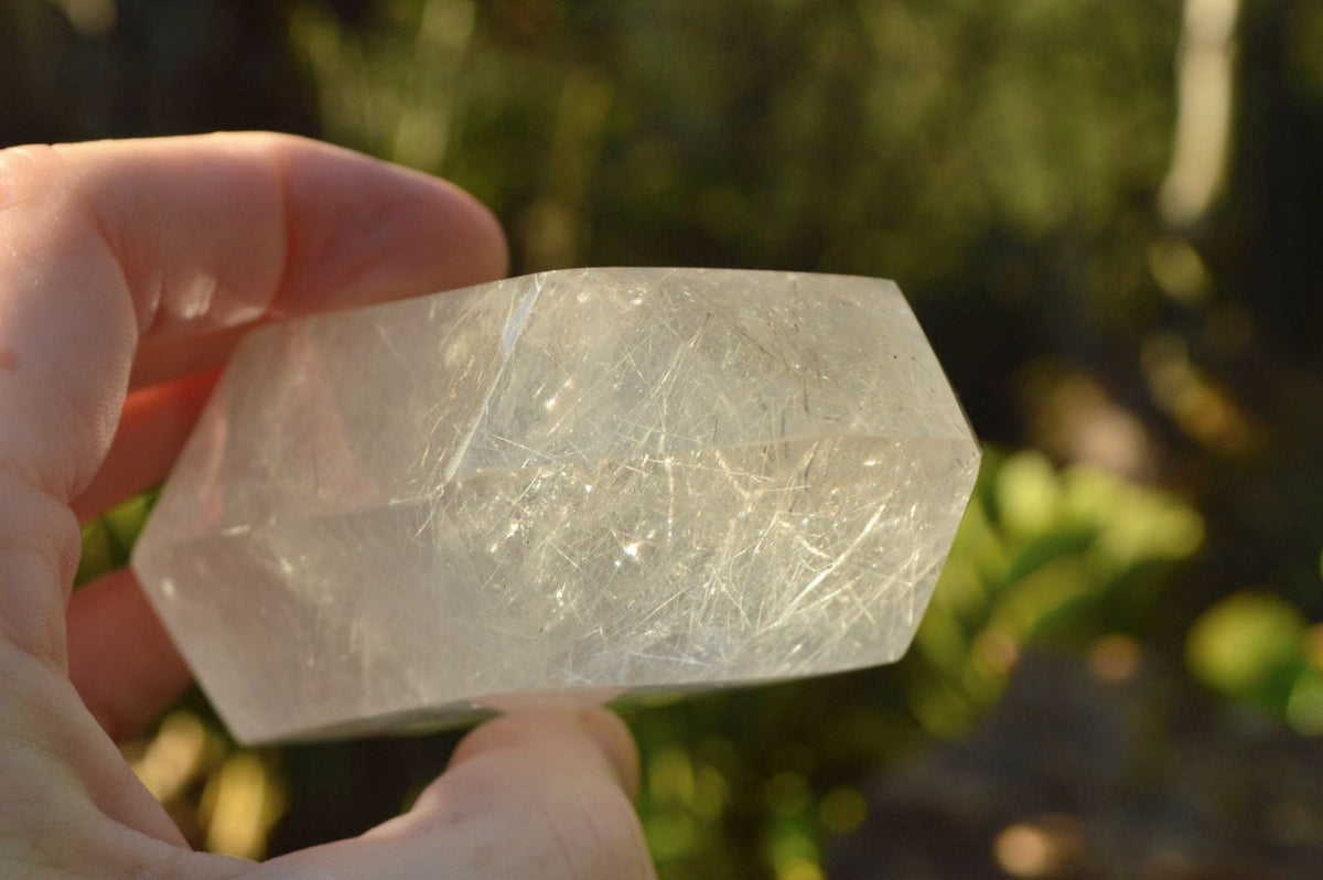 Polished Stunning Pair Of Window Quartz Crystals x 2 From Madagascar - TopRock