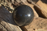 Polished Black Basalt Spheres x 2 From Madagascar - Toprock Gemstones and Minerals