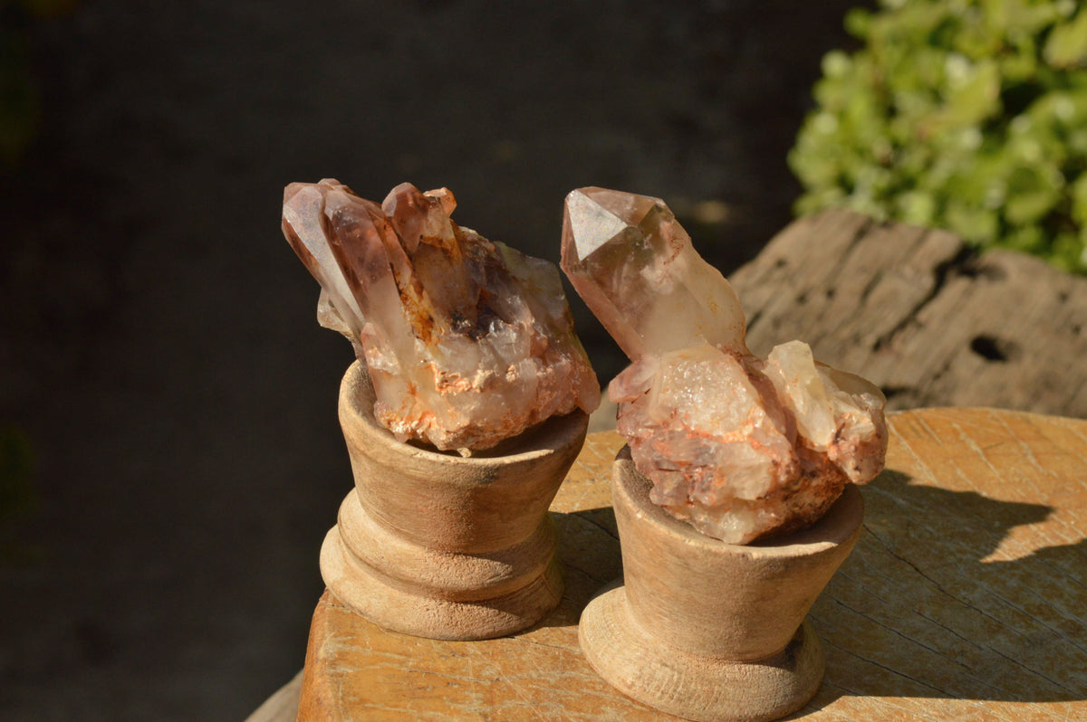 Natural Red Hematoid Phantom Quartz Crystals x 35 From Karoi, Zimbabwe - TopRock