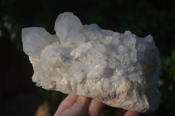 Natural White Phantom Candle Quartz Clusters  x 2 From Madagascar - Toprock Gemstones and Minerals 