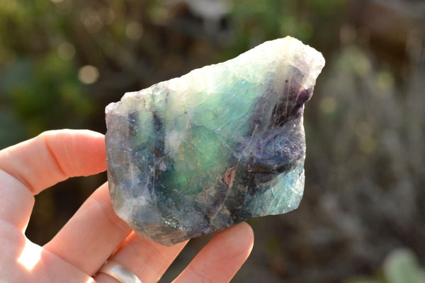 Natural Stone Sealed Watermelon Fluorite Cobbed Pieces  x 15 From Uis, Namibia - TopRock