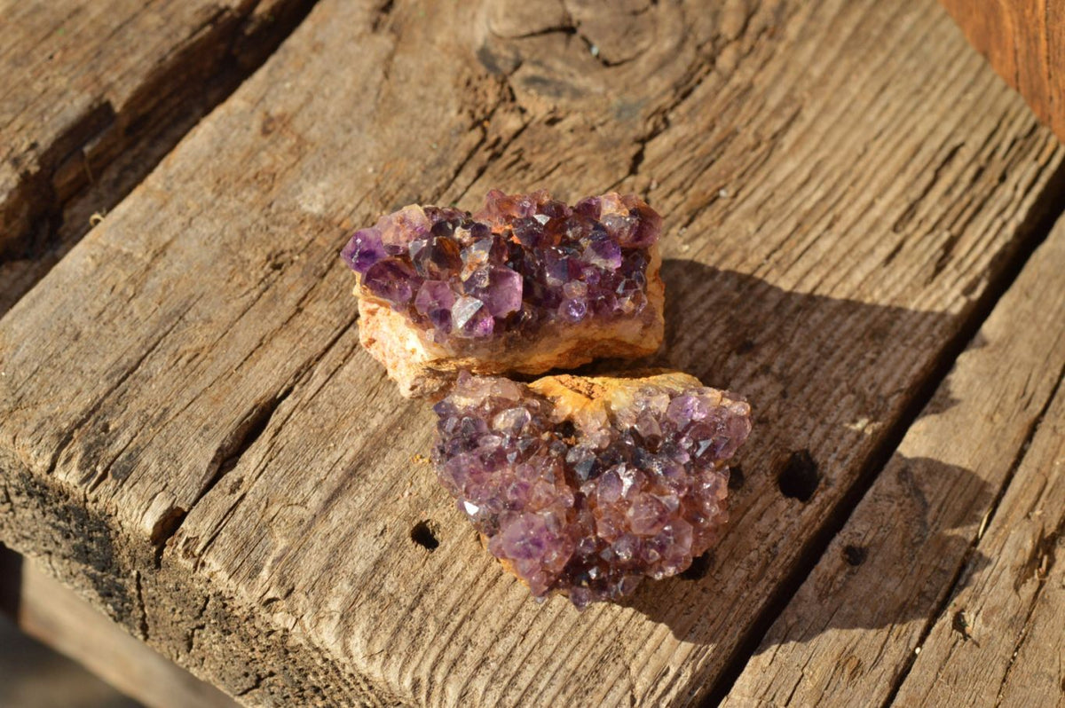 Natural Lovely Dark "Amethystos" Amethyst Clusters x 20 From Kwaggafontein, South Africa - TopRock