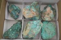 Natural Rough Blue Shattuckite Specimens  x 6 From Kaokoveld, Namibia - Toprock Gemstones and Minerals