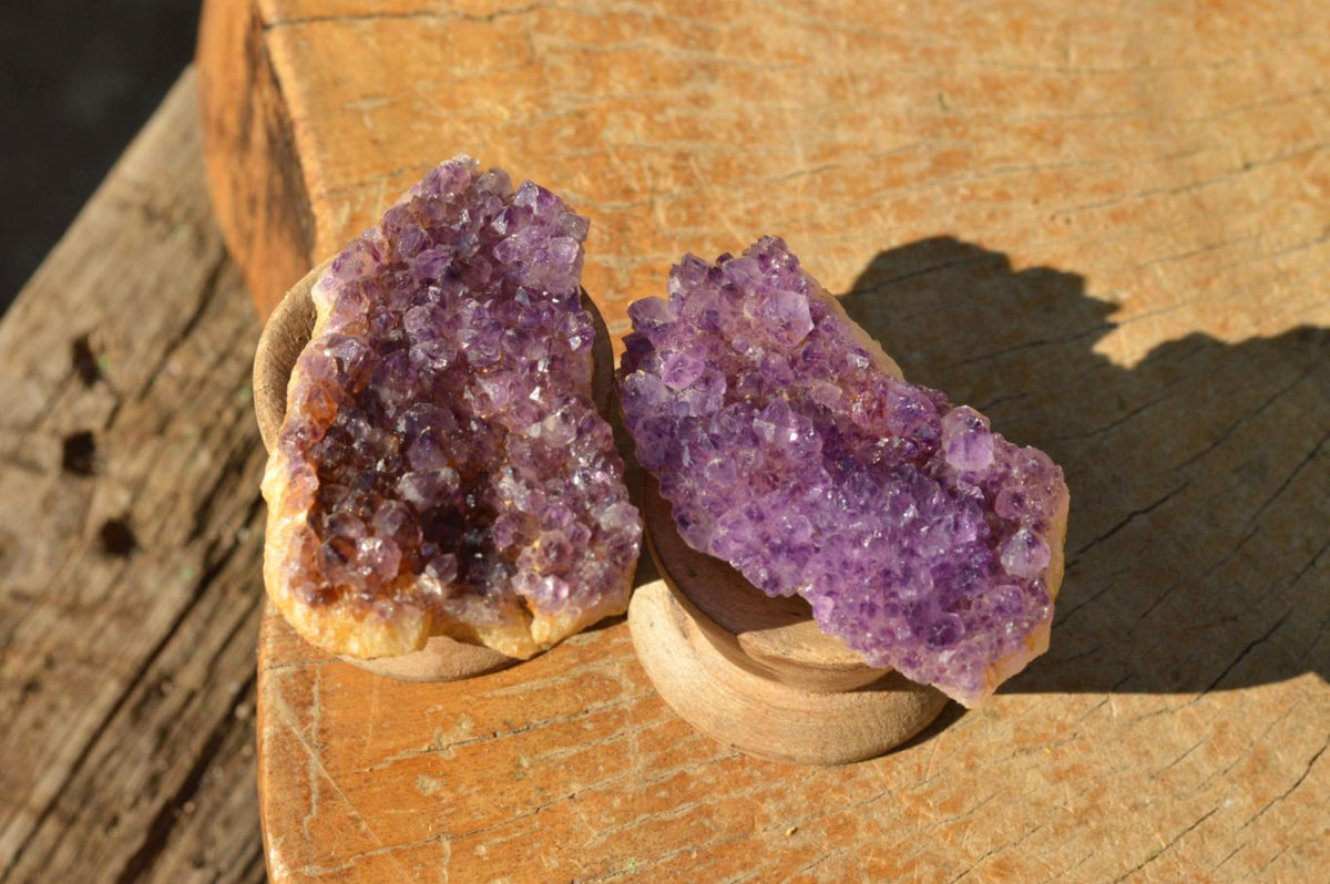Natural Lovely Dark "Amethystos" Amethyst Clusters x 20 From Kwaggafontein, South Africa - TopRock