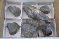 Natural Rare Rough Iolite Water Sapphire Specimens  x 6 From Madagascar - Toprock Gemstones and Minerals