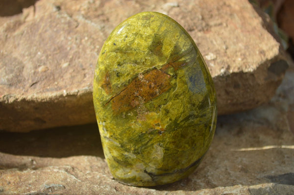 Polished Green Opal Standing Free Forms  x 4 From Madagascar - TopRock